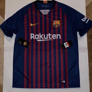 Nike Barcelona FC Home Soccer Jersey SIZE LARGE